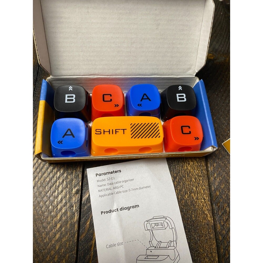 7 PCS Colorful Desktop Cable Organizer Clips Management For Charging Cables